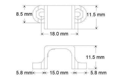12mm N20 Motor Tutucu - Kısa, Plastik
