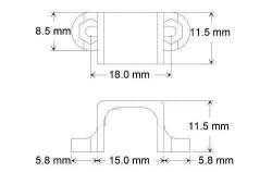 12mm N20 Motor Tutucu - Kısa, Plastik - Thumbnail