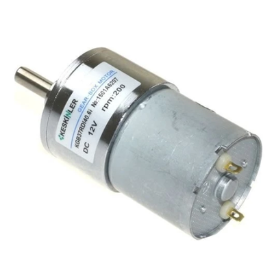 12V 210Rpm 37mm Redüktörlü DC Motor