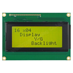 16X4 Karakter LCD Ekran - Yeşil Üzerine Siyah, STN YG Pozitif - Thumbnail