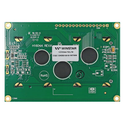 16X4 Karakter LCD Ekran - Yeşil Üzerine Siyah, STN YG Pozitif