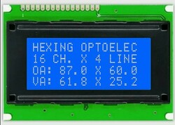 Çin - 16X4 Karakter LCD Ekran - Mavi Üzerine Beyaz, 1604A