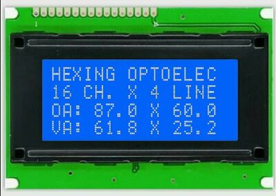 16X4 Karakter LCD Ekran - Mavi Üzerine Beyaz, 1604A