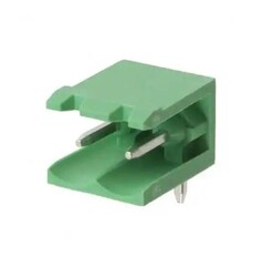 Çin - 2 Pin 3.81mm Geçmeli Klemens - Erkek, 90 Derece, Yeşil