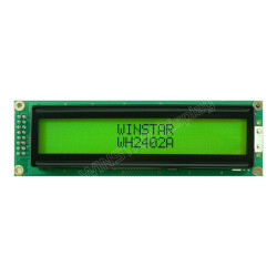 Winstar - 24x2 Karakter LCD Ekran - Yeşil Üzerine Siyah, STN YG Pozitif, 5V