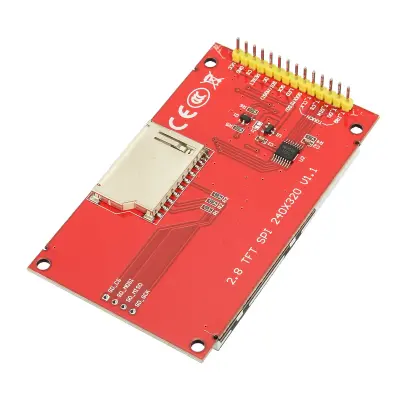 2.8 İnç 65K TFT LCD Dokunmatik Ekran (ILI9341) - 240x320, SPI, SD Kart Soketli