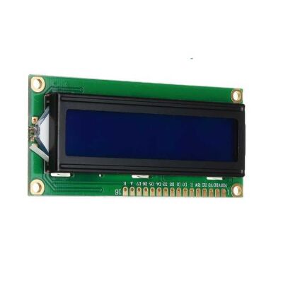 2x16 Karakter LCD Ekran - Lehimsiz, MAVİ Işık