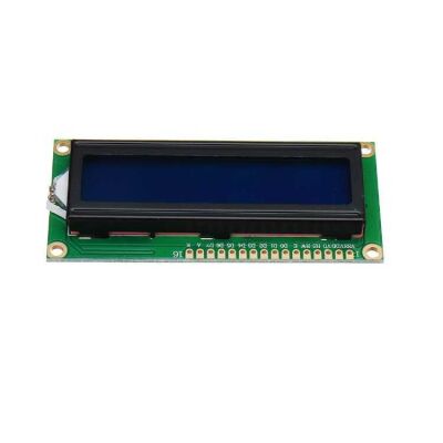 2x16 Karakter LCD Ekran - Lehimsiz, MAVİ Işık