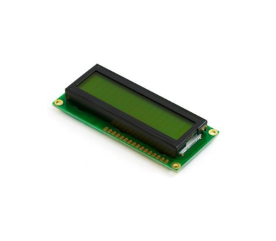 2x16 Karakter LCD Ekran - Yeşil Üzeri Siyah, Lehimli