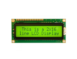2x16 Karakter LCD Ekran - Yeşil Üzeri Siyah, Lehimli - Thumbnail