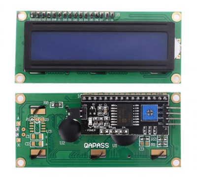2x16 Karakter LCD Ekran - Mavi Üzerine Beyaz, Lehimli