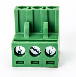 Çin - 3 Pin 5.08mm Geçmeli Klemens - Dişi, Yeşil