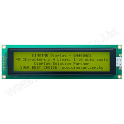Winstar - 40x4 Karakter LCD Ekran - Yeşil Üzerine Siyah, STN YG Pozitif, 5V