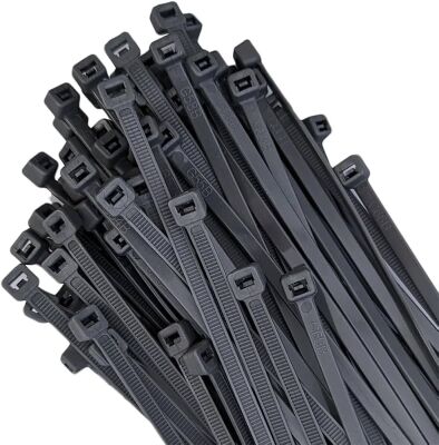 4.8x200mm Plastik Kelepçe - Siyah (100 Adet)