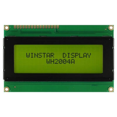 4x20 Karakter LCD Ekran - Yeşil Üzerine Siyah, STN YG Pozitif