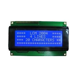 Uni-T - 4x20 Karakter LCD Ekran - Mavi Üzerine Beyaz, Lehimli, WH2004A-TMI-CT