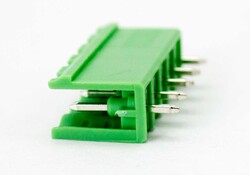 Çin - 5 Pin 3.81mm Geçmeli Klemens - Erkek, 180 Derece, Yeşil