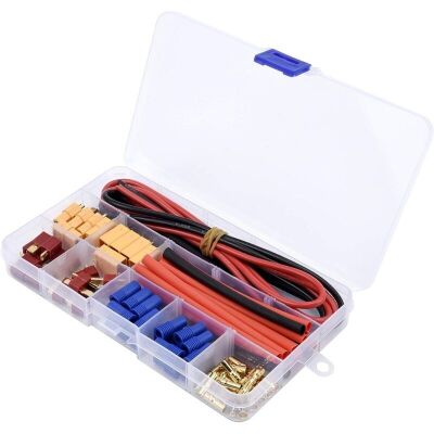 52 Parça T-Plug, EC3, XT60 Konnektör, Silikon Kablo ve Makaron Seti