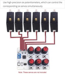 6 Kanal Potansiyometreli Servo Motor Kontrol Kartı - Thumbnail