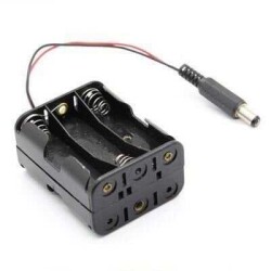 Çin - 6 lı AA Jaklı Pil Yuvası - Sırt Sırta