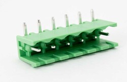 Çin - 6 Pin 5.08mm Geçmeli Klemens - Erkek, 90 Derece, Yeşil