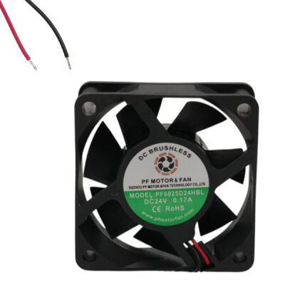 60x60x25mm 24V DC Aksiyel Fan - 0.15A 3.7W 5000rpm, 2pin