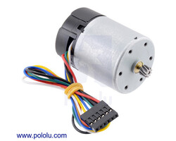Pololu - 64 CPR Enkoderli 37D mm Metal Motor ( Redüktörsüz , Helikal Pinion ) PL-4750