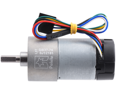 Pololu 70:1 Metal Redüktörlü Motor 37Dx70L mm 12V, 64 CPR Enkoderli PL-4754