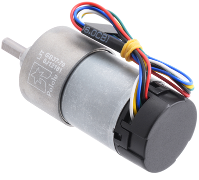 Pololu 70:1 Metal Redüktörlü Motor 37Dx70L mm 12V, 64 CPR Enkoderli PL-4754