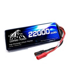 Leopard Power - 7.4V 2S Lityum Polimer Lipo UAV & Multirotor Dron Bataryası - 22000mAh, 25C