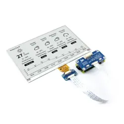 Waveshare - 7.5 inç E-Ink ( E-Paper ) Renkli Ekran HAT+ ve Sürücüsü , 800x480, SPI, 13504