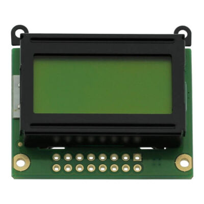 8x2 Karakter LCD Ekran - Yeşil Üzerine Siyah, STN-YG Pozitif (ST7066-0A)