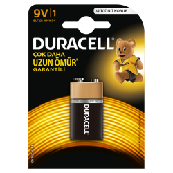 Duracell 9V Kare Pil - 6F22