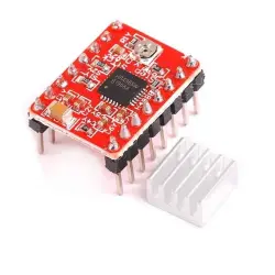 Çin - A4988 Step Motor Sürücü Kartı (Soğutuculu, Heatsink ile) Çin - A4988 Step Motor Sürücü Kartı (Soğutuculu, Heatsink ile)
