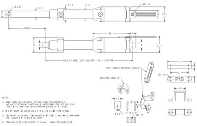 Actuonix S20-15-30-B, Step Motorlu Hassas Lineer Aktüatör - Motor 30, 15mm