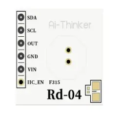 AI Thinker RD-04 With MCU 10.525GHz X Band Radar Hareket Algıma Sensörü - 6.5m - Thumbnail