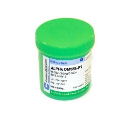  - Alpha OM338-PT SAC305 Kurşunsuz Krem Lehim 500g - Sn 96.5, Ag 3, Cu 0.5