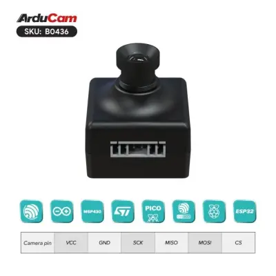 ArduCam Mega 5MP SPI Rolling Shutter Kamera - M12 Lens, 75 deg FoV, 2592x1944