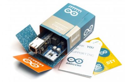 Arduino Ethernet Shield Rev3 PoE Modül ile birlikte