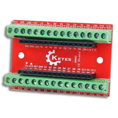 Arduino Nano Klemens - Pin Header Çevirici/Çoklayıcı Shield Arduino Nano Klemens - Pin Header Çevirici/Çoklayıcı Shield