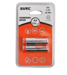 - Avec Şarj Edilebilir NiMH AA Kalem Pil - 2100mah, 1.2V, 2 li  - Avec Şarj Edilebilir NiMH AA Kalem Pil - 2100mah, 1.2V, 2 li