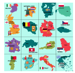 TTS Group - Bee-Bot (Bee Bot) & Blue-Bot Ülkeler Matı Yerli