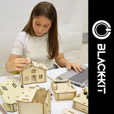 black-KİT Arduino Tabanlı Mucit Seti (Ahşap Parçalar ile Üret)