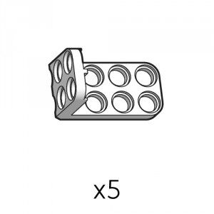 Bracket-Dual-L (SPL-2b3(W)) | Robotis DREAM Uyumlu Braket | 5 Adet