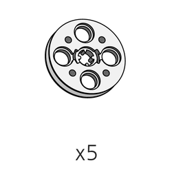 Robotis - Cross Pulley (SPO-4PC(GR)) | Robotis DREAM Uyumlu Çapraz Çark | 5 Adet