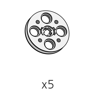 Cross Pulley (SPO-4PC(GR)) | Robotis DREAM Uyumlu Çapraz Çark | 5 Adet