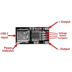CTP9 Type-C PD/QC 9V 12V 15V 20V Hızlı Şarj Decoy Modülü - Thumbnail