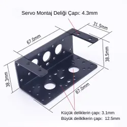 DSServo Çok Fonksiyonlu Servo Motor Tutucu (DS5160, DS5180, DS51160 Uyumlu) - Thumbnail