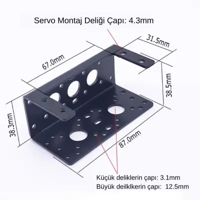 DSServo Çok Fonksiyonlu Servo Motor Tutucu (DS5160, DS5180, DS51160 Uyumlu)
