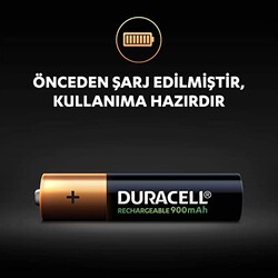 Duracell AAA Şarj Edilir İnce Kalem Pil - 1.2V, 900mAh, HR03, DX2400, 2li - Thumbnail